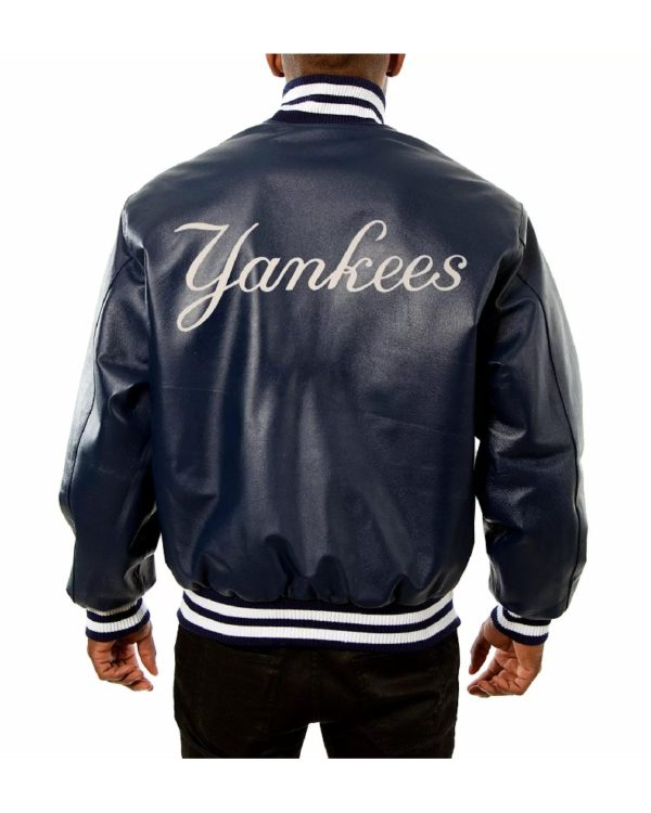 New York Yankees Team Navy Color Leather Jacket