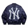 New York Yankees World Series MLB Navy Satin Jacket