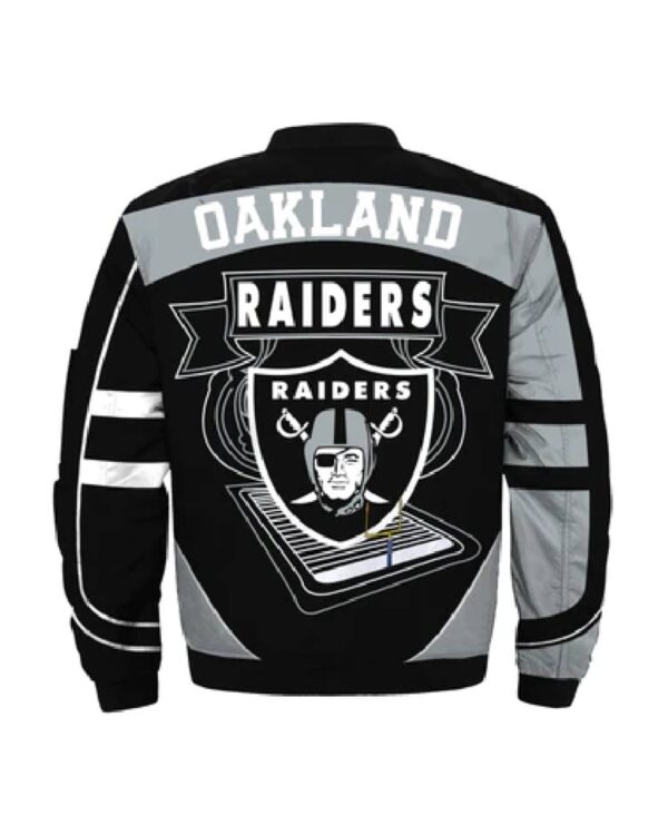 Newest Design 2019 NFL Bomber Jacket Custom Oakland Raiders Jacket Cheap