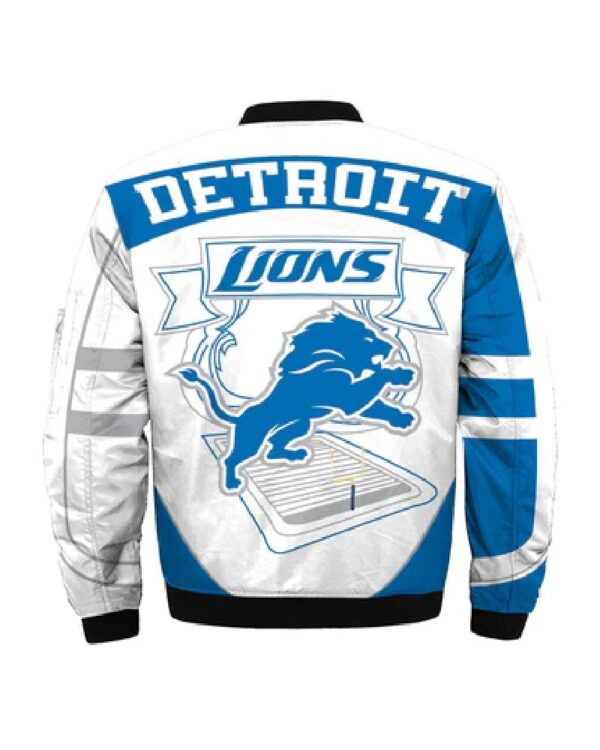 Newest Design 2019 NFL Bomber Jacket Custom Men's Detroit Lions Jacket Cheap