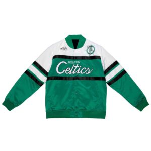 NFL Boston Celtics Green And White Satin Jacket