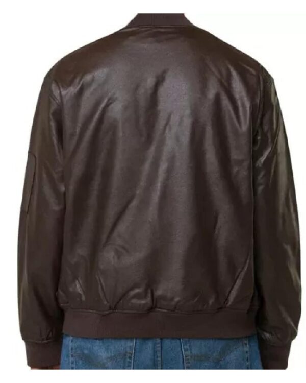 NFL Buffalo Bills Brown Leather Varsity Jacket