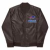NFL Buffalo Bills Brown Leather Varsity Jacket