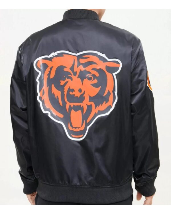 NFL Chicago Bears Black Satin Jacket