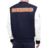 NFL Football Team Chicago Bears Navy Blue & White Bomber Varsity Jacket