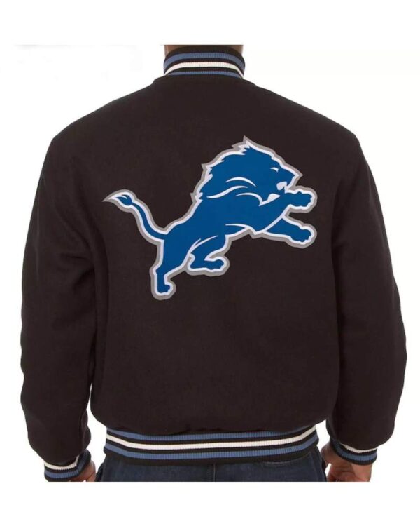NFL Detroit Lions Brown Wool Jacket