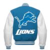 NFL Detroit Lions Light Blue And White Varsity Jacket