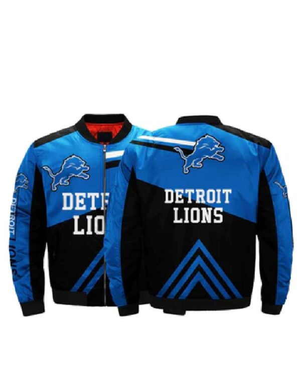 Men NFL Jacket 3D Fullprint Detroit Lions Bomber Jacket For Sale