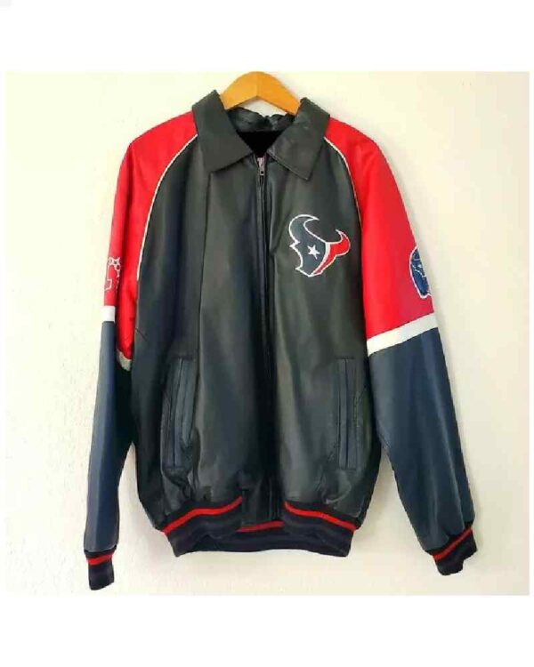 NFL Houston Texans Bomber Leather Jacket
