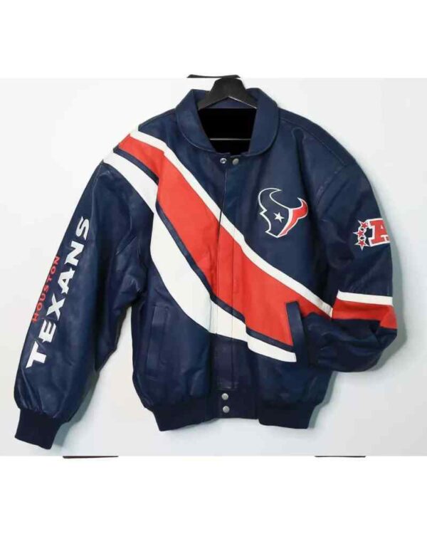 NFL Houston Texans Jeff Hamilton Leather Jacket