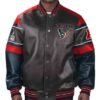 NFL Houston Texans Multicolor Leather Jacket