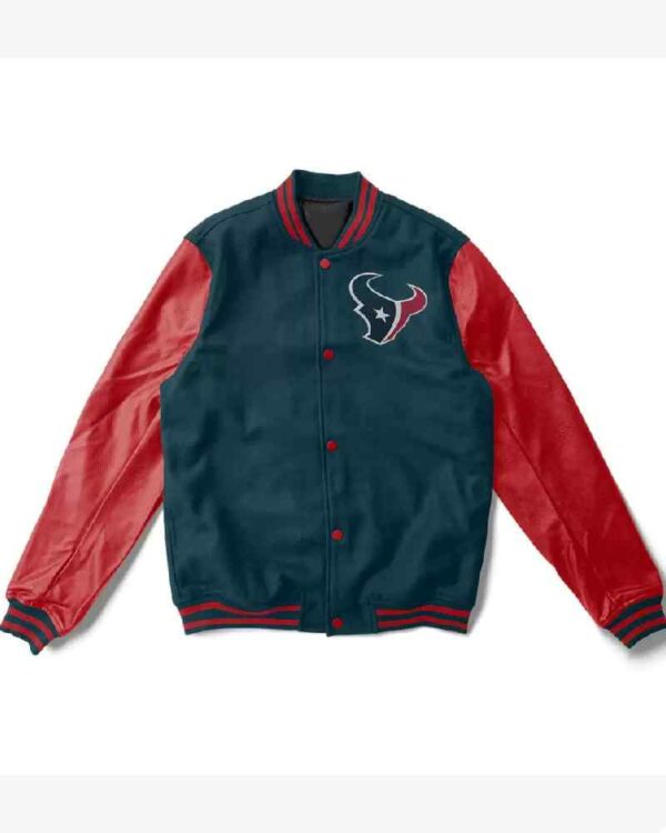 NFL Houston Texans Navy And Red Varsity Jacket