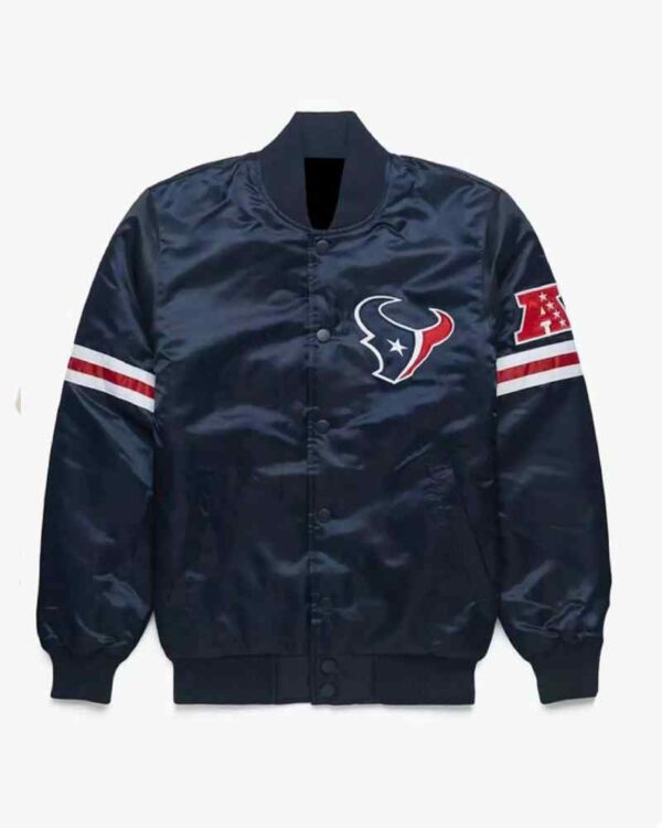 NFL Houston Texans Navy Satin Jacket