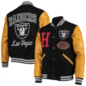 NFL Las Vegas Raiders Black And Gold Varsity Jacket