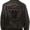 NFL Las Vegas Raiders Black Leather Jacket