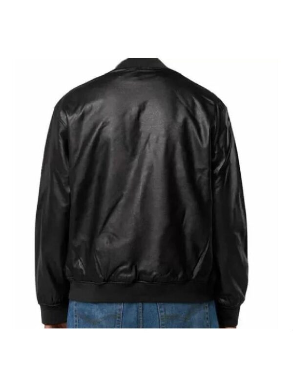 NFL Las Vegas Raiders Black Leather Varsity Jacket