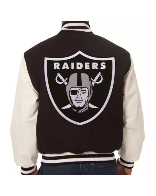 NFL Las Vegas Raiders Brown And Cream Varsity Jacket