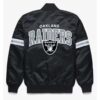 NFL Las Vegas Raiders Super Bowl Black Satin Jacket