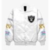 NFL Las Vegas Raiders White Satin Jacket