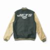 NFL New York Jets Green And Cream Varsity Jacket