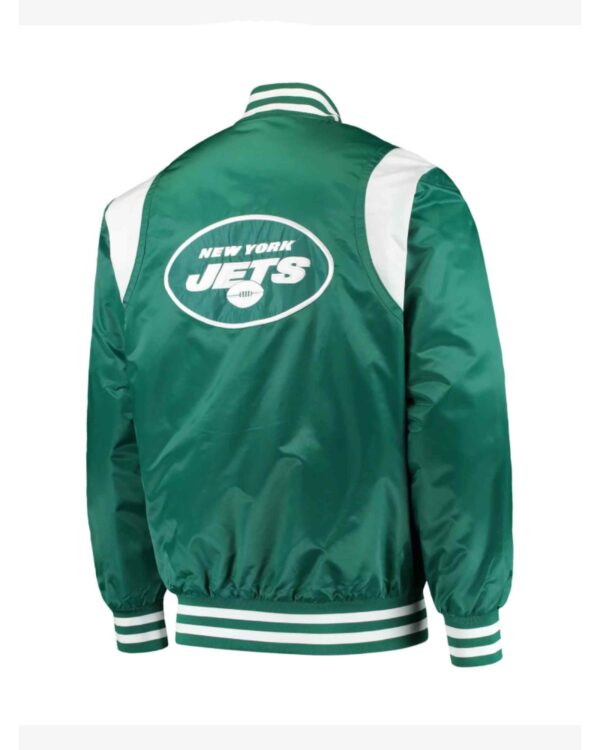 NFL New York Jets Green And White Satin Jacket