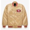 NFL San Francisco 49ers Caramel Satin Jacket