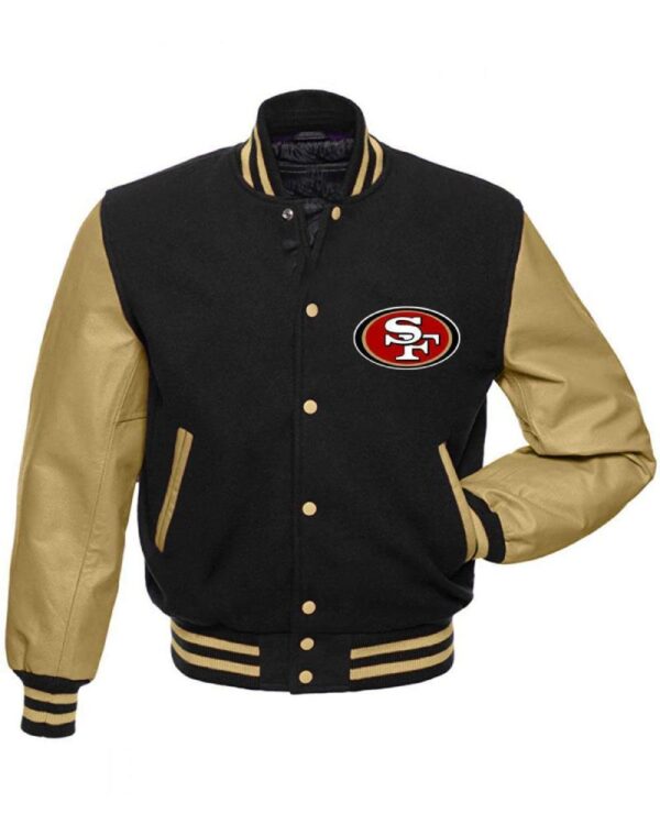 San Francisco 49ers NFL Letterman Black Jacket