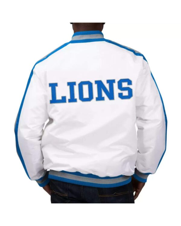 NFL Team Detroit Lions Tricolor Satin Jacket