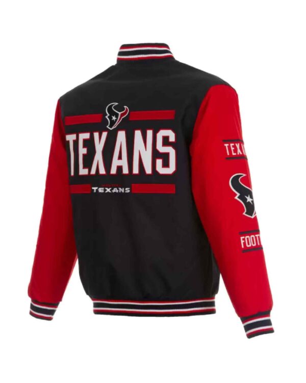 NFL Team Houston Texans Navy And Red Varsity Jacket