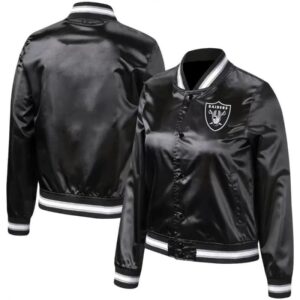 NFL Team Las Vegas Raiders Black Satin Jacket