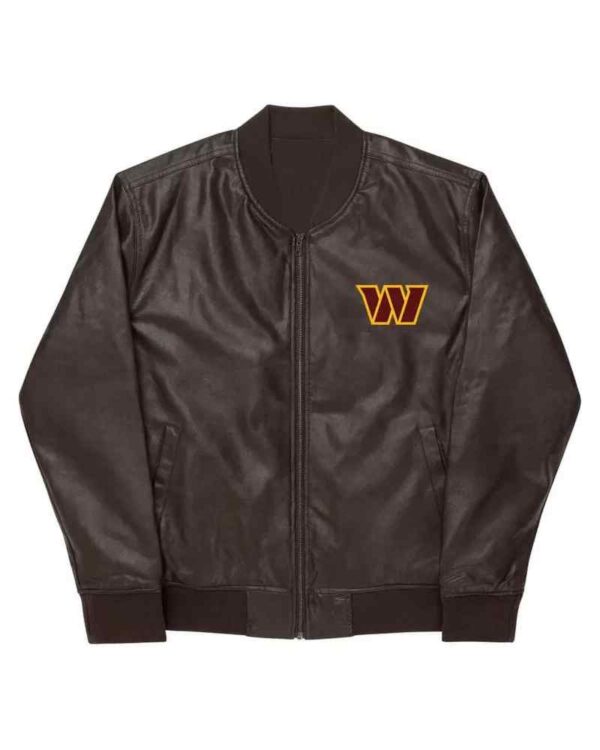 NFL Washington Commanders Leather Varsity Jacket
