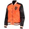 Orange Black MLB San Francisco Giants Satin Jacket
