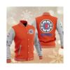 Orange Los Angeles Clippers Varsity Baseball Jacket