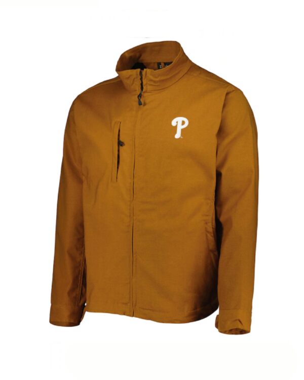 Philadelphia Phillies Tri-Blend Journey Tan Brown Full-Zip Cotton Jacket