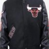 Pro Standard Chicago Bulls Varsity Jacket - Black on Black