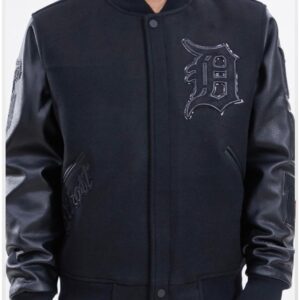 Pro Standard Detroit Tigers Varsity Jacket - Black on Black