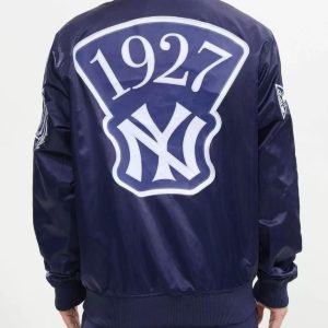 Pro Standard New York Yankees Navy Satin Jacket