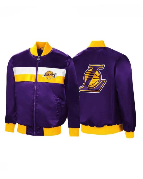 Purple Los Angeles Lakers Satin Jacket