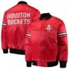Red Houston Rockets The Draft Pick Varsity Satin Jacket