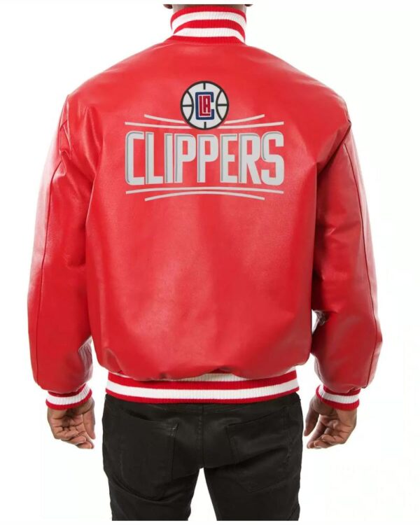 Red NBA Los Angeles Clippers Leather Jacket