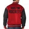 Red&Black Houston Rockets Varsity Satin Jacket
