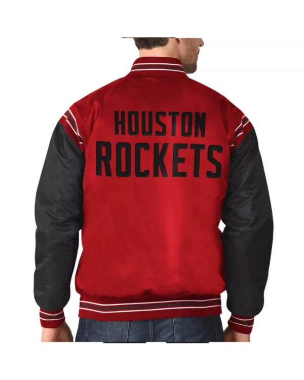 Red&Black Houston Rockets Varsity Satin Jacket