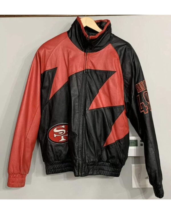 San Francisco 49ers Black And Red Leather Jacket