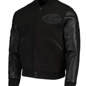 San Francisco 49ers Black Varsity Jacket