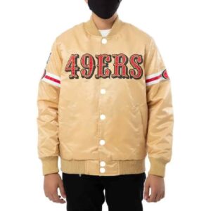 San Francisco 49ers Caramel NFL Satin Jacket