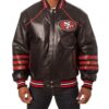 San Francisco 49ers JH Design Black Leather Jacket