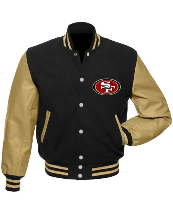 San Francisco 49ers NFL Black Varsity Jacket