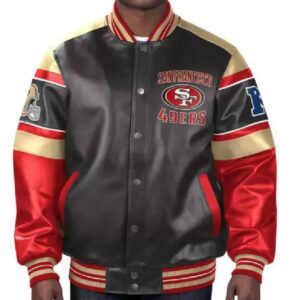 San Francisco 49ers NFL Multicolor Leather Jacket