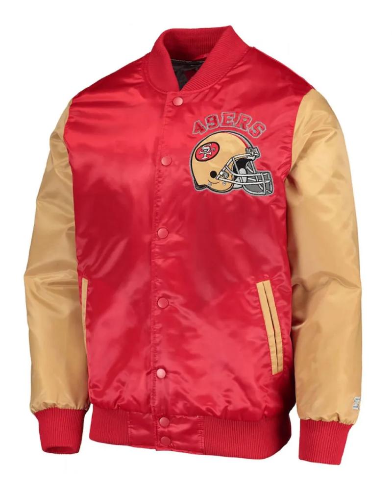 San Francisco 49ers Satin Red and Gold Jacket | LA Jackets