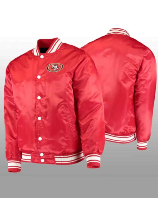 San Francisco 49ers Scarlet Twill Satin Jacket